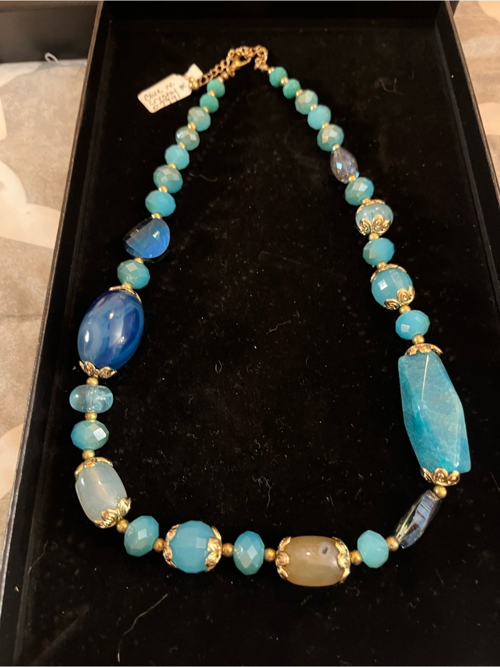 Turquoise Multi-Bead Statement Necklace - Women Jewelry